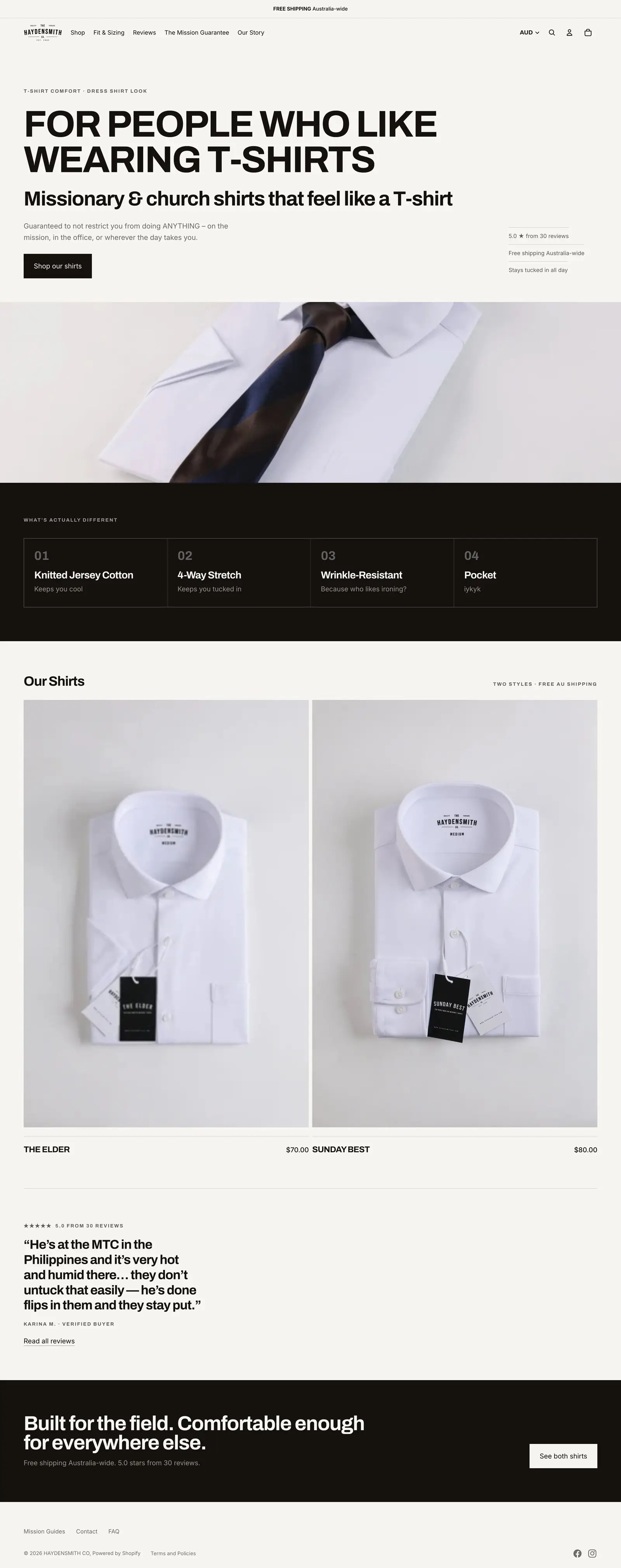 HAYDENSMITH CO. homepage after the rebuild